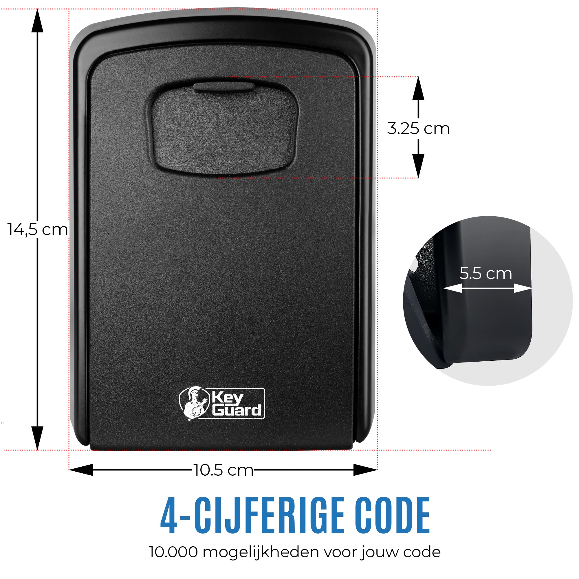 KeyGuard Sleutelkastje XL, ideaal voor dagelijks gebruik en sleutelopslag.